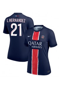 Fotbalové Dres Paris Saint-Germain Lucas Hernandez #21 Dámské Domácí Oblečení 2024-25 Krátký Rukáv